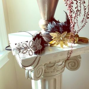 Two flapper style headbands